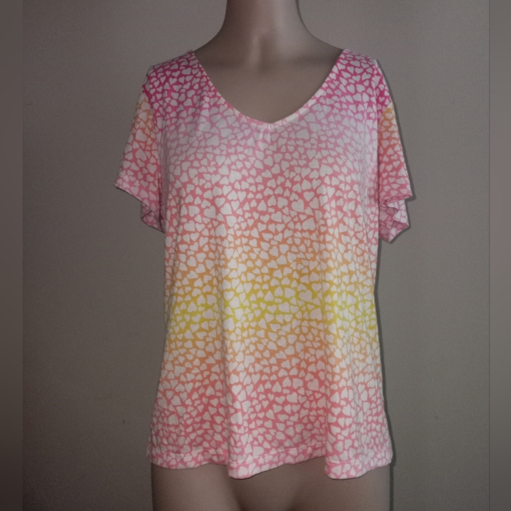 Secret Treasures leopard print rainbow shirt size small